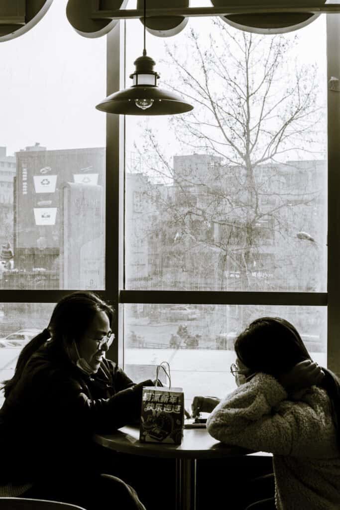Girls, mall, restaurant, china, Lianyungang, china, dinning