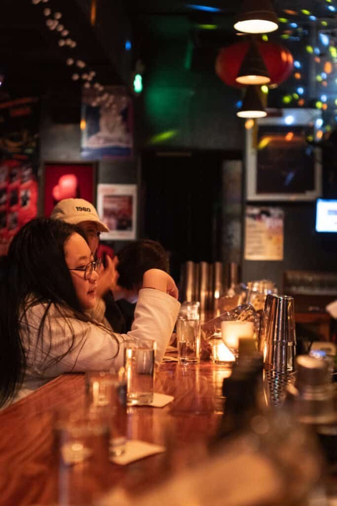 Low light photo taken in a bar A drink bar bokeh 7artisans f1.2 35mm Taken on Fujifilm x-t30