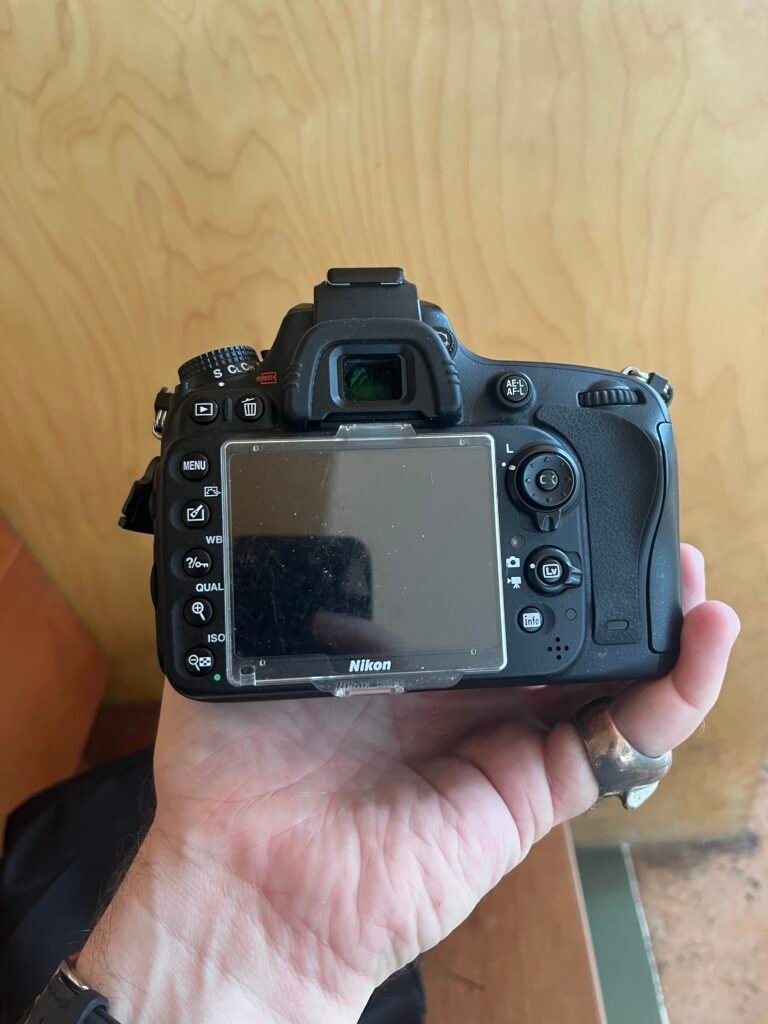 The Nikon d600 back view