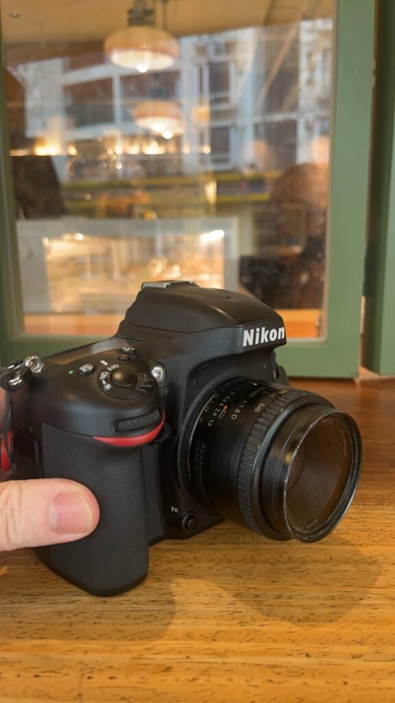 The Nikon d600 side angled view