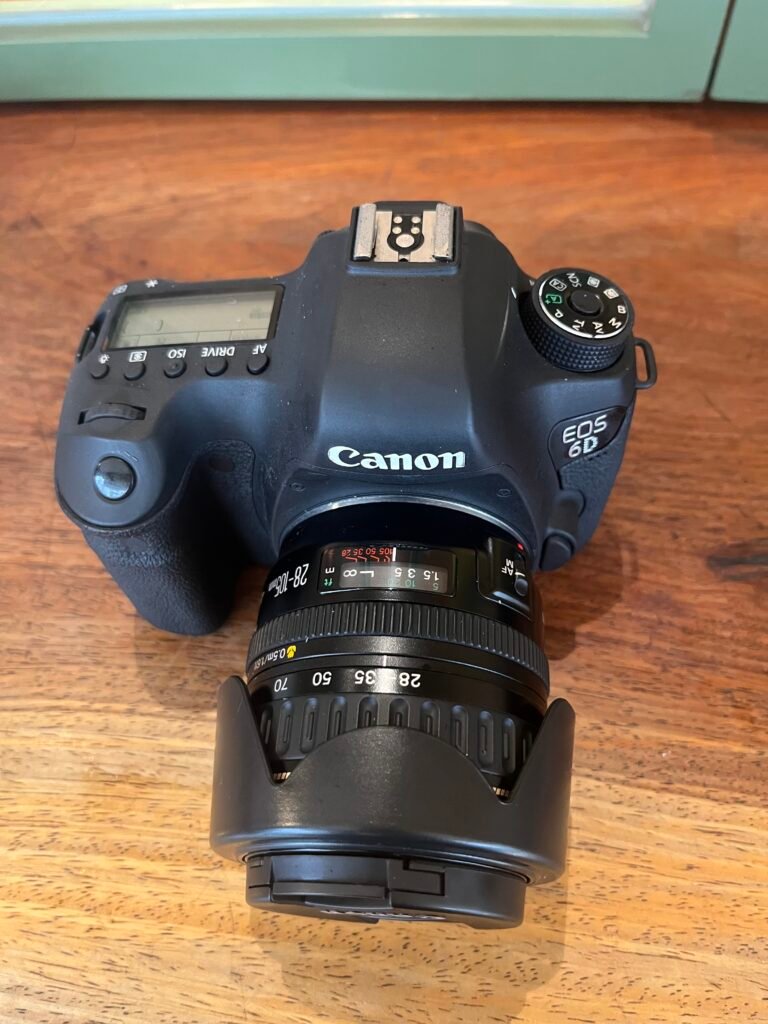 Canon 6d mark I over head view