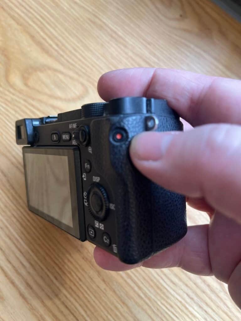 Sony a6300 record button